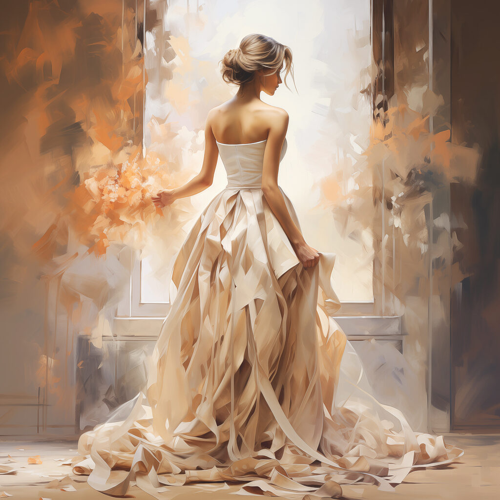 Vestido de pliegues ligeros — diseño completo