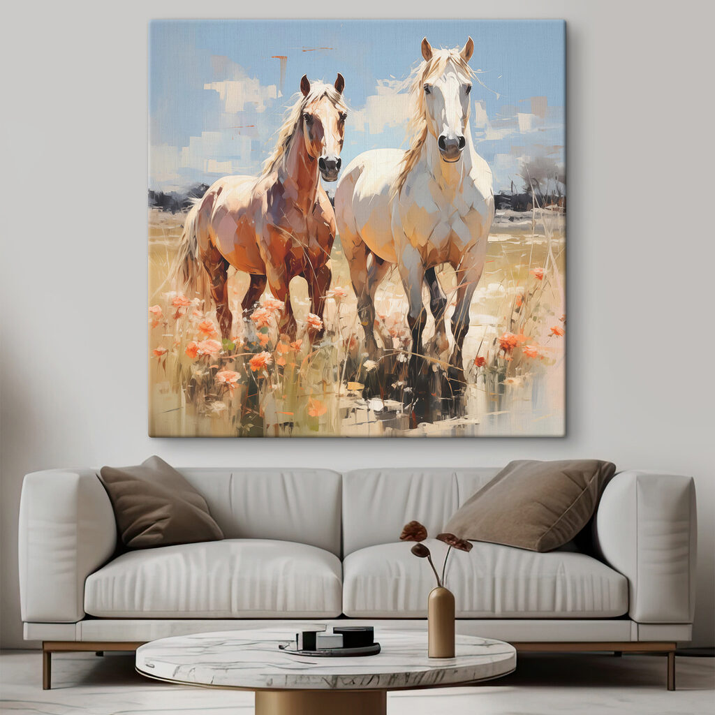 Dos caballos entre flores — interior 2
