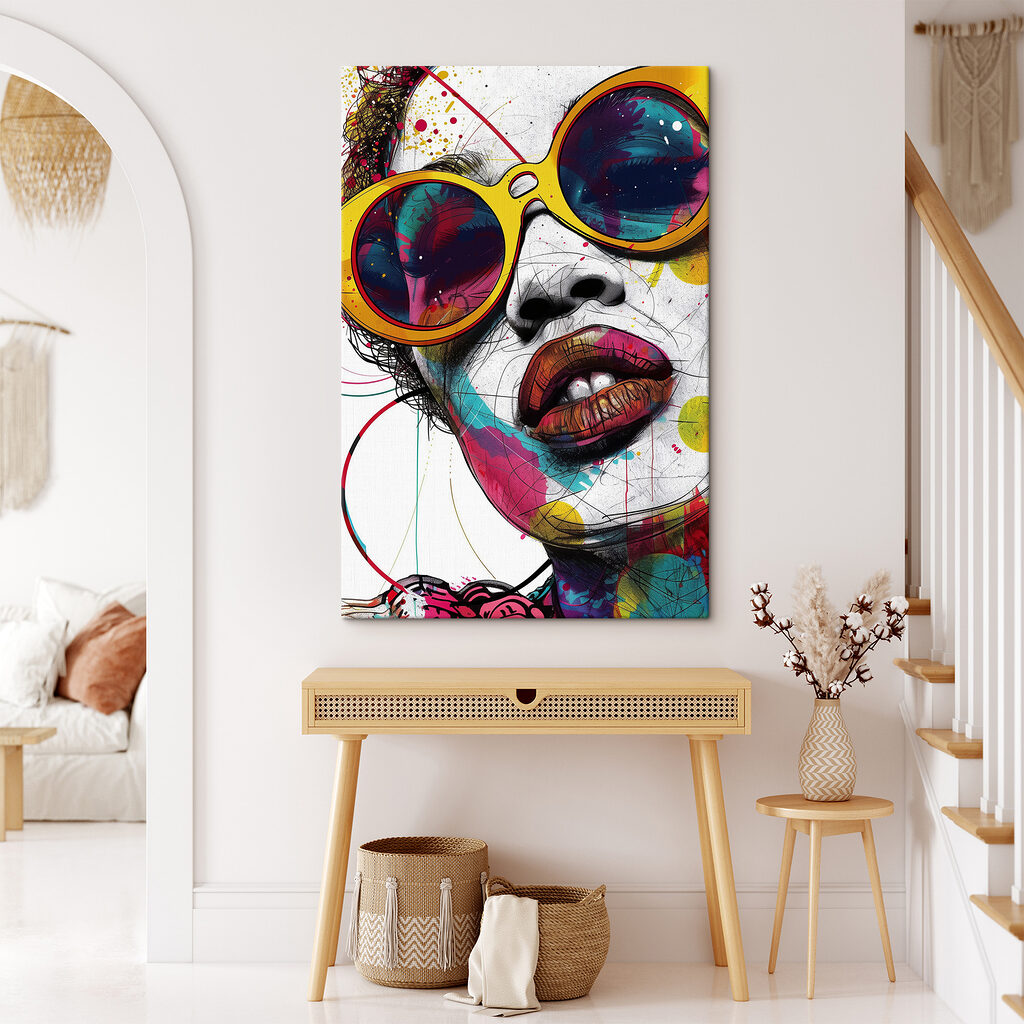 Retrato con gafas redondas — interior 1