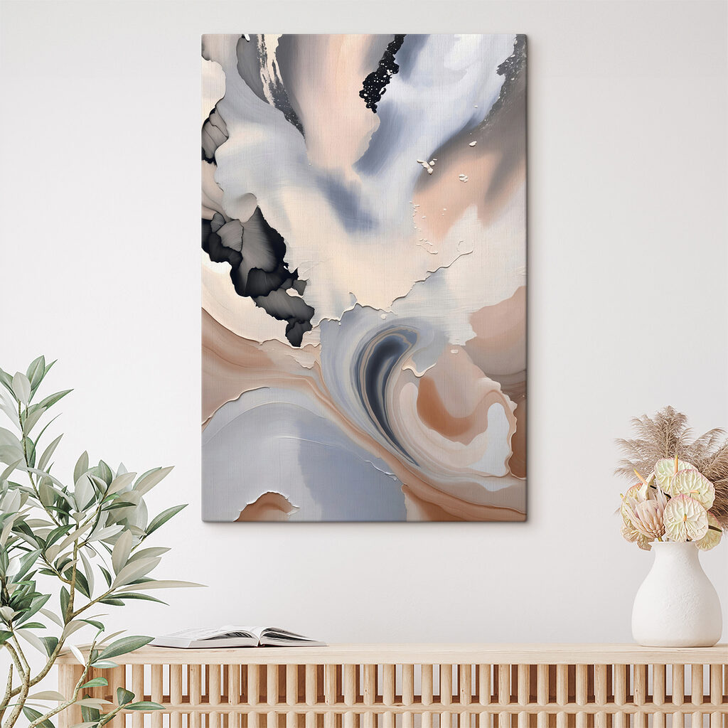 Pintura en tonos melocotón — interior 1