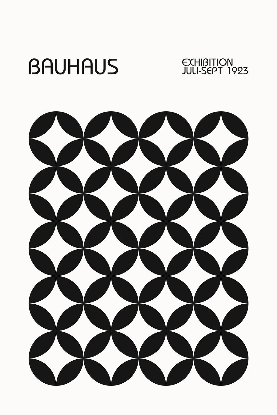 Círculos negros geométricos — diseño completo
