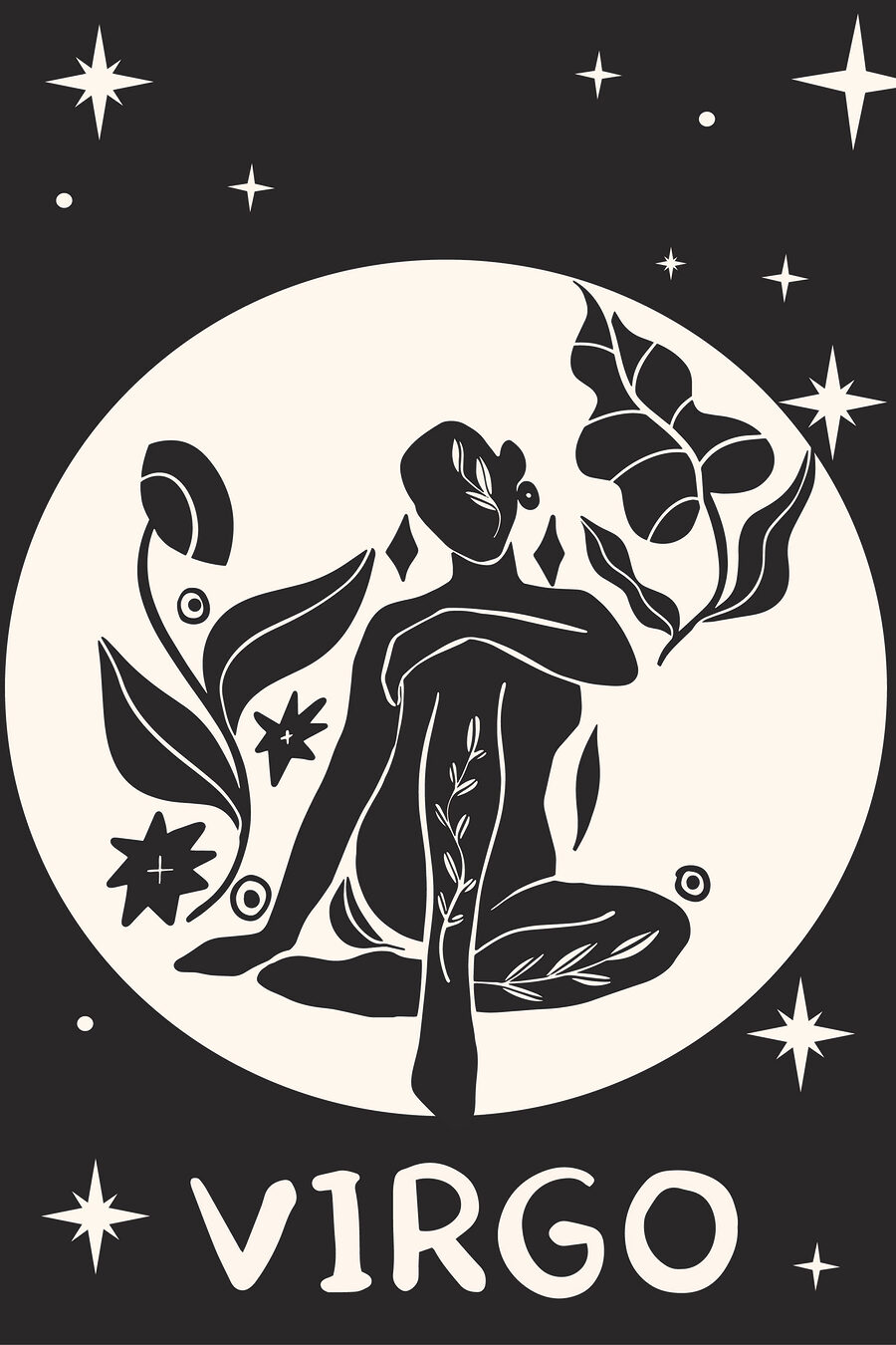 Virgo entre estrellas — diseño completo