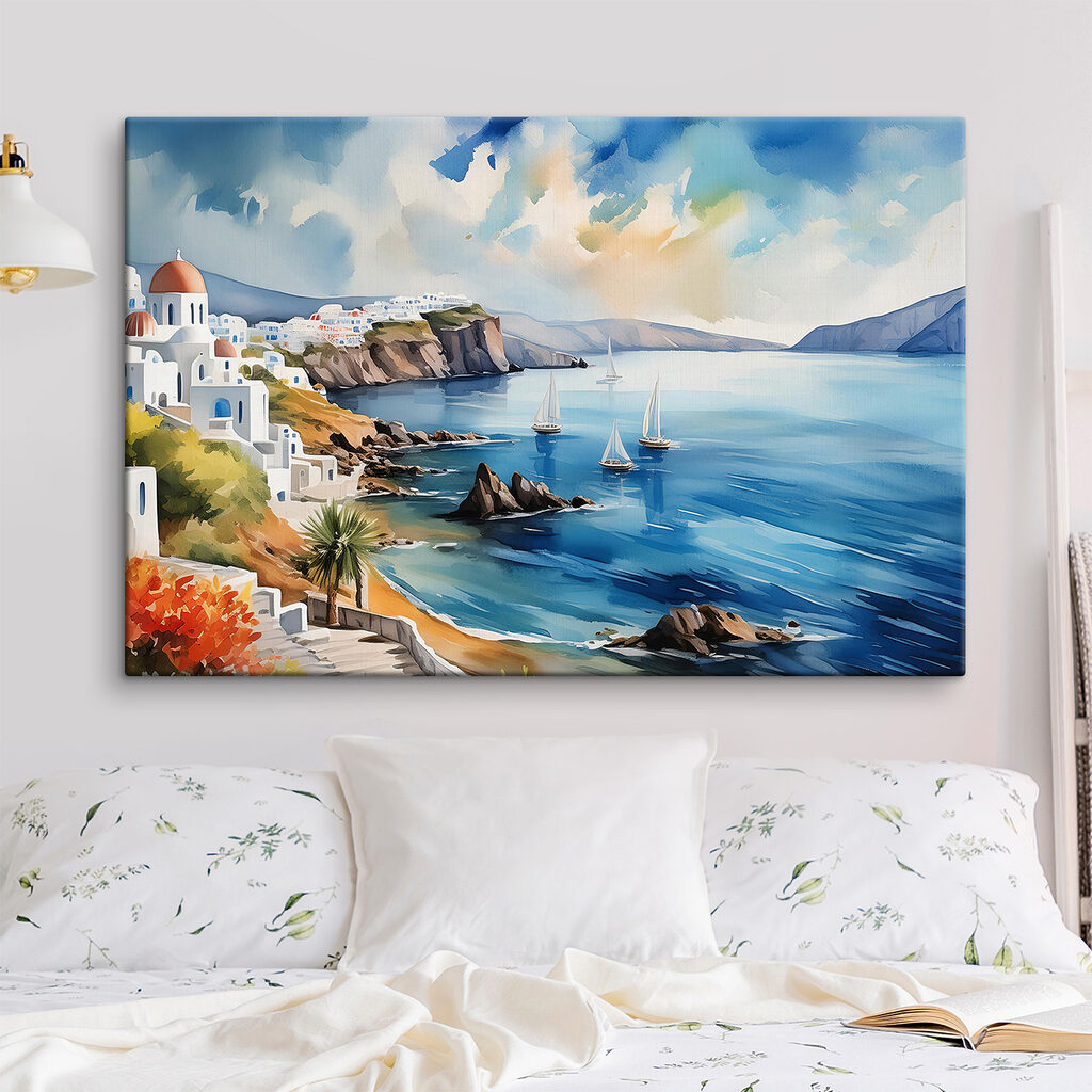 Veleros bajo casas blancas — interior 1