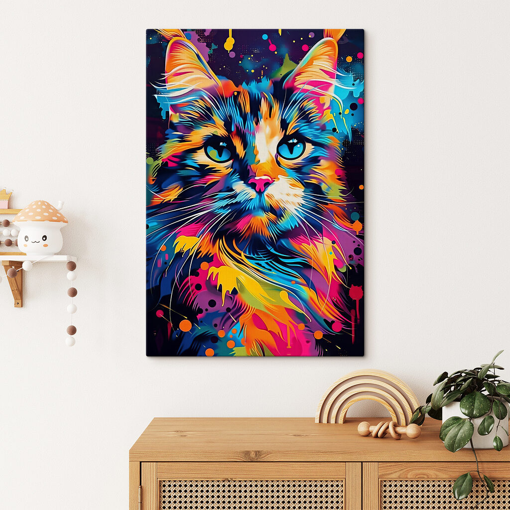 Gato entre salpicaduras — interior 2