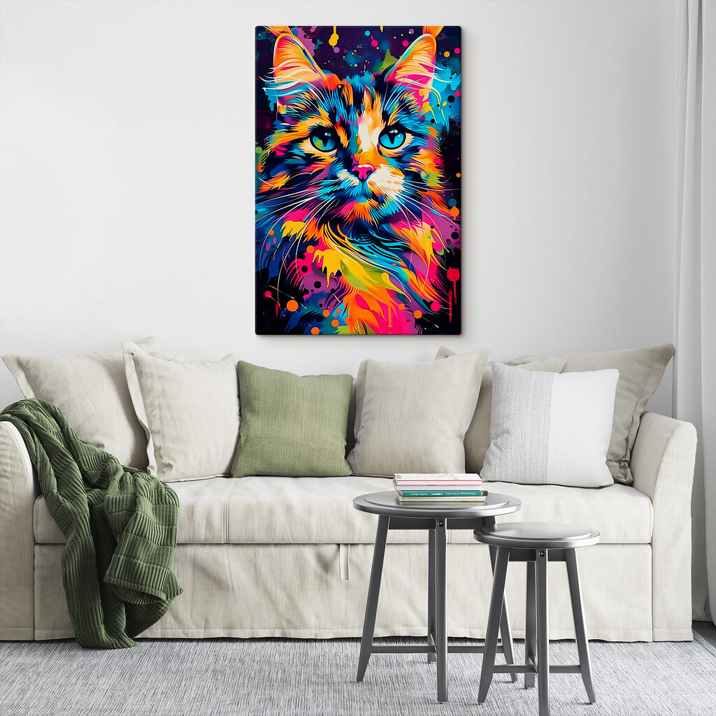 Gato entre salpicaduras — interior 3