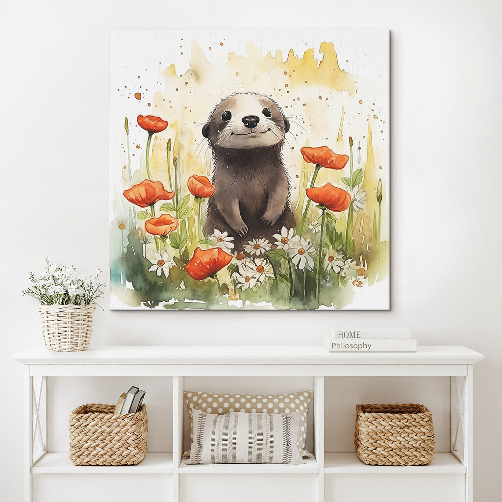 Nutria entre amapolas — interior 1