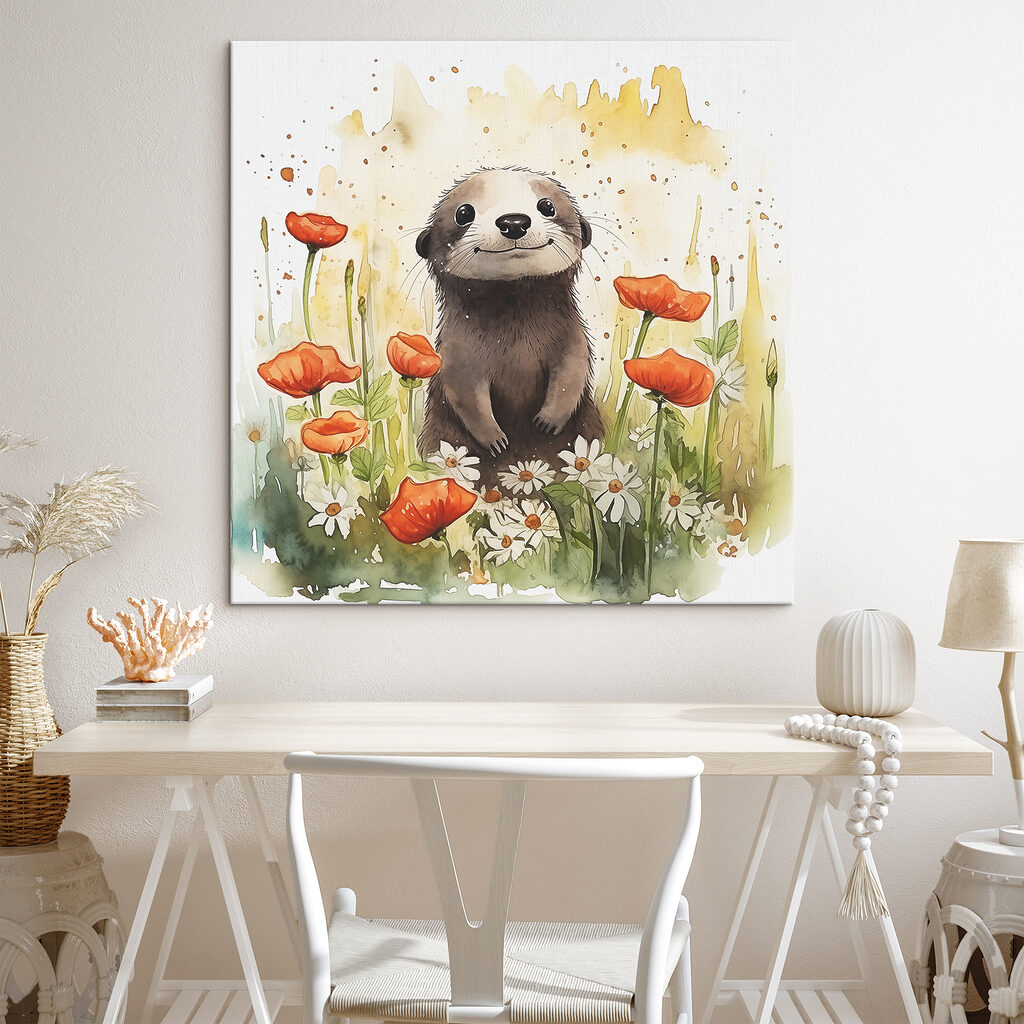 Nutria entre amapolas — interior 2