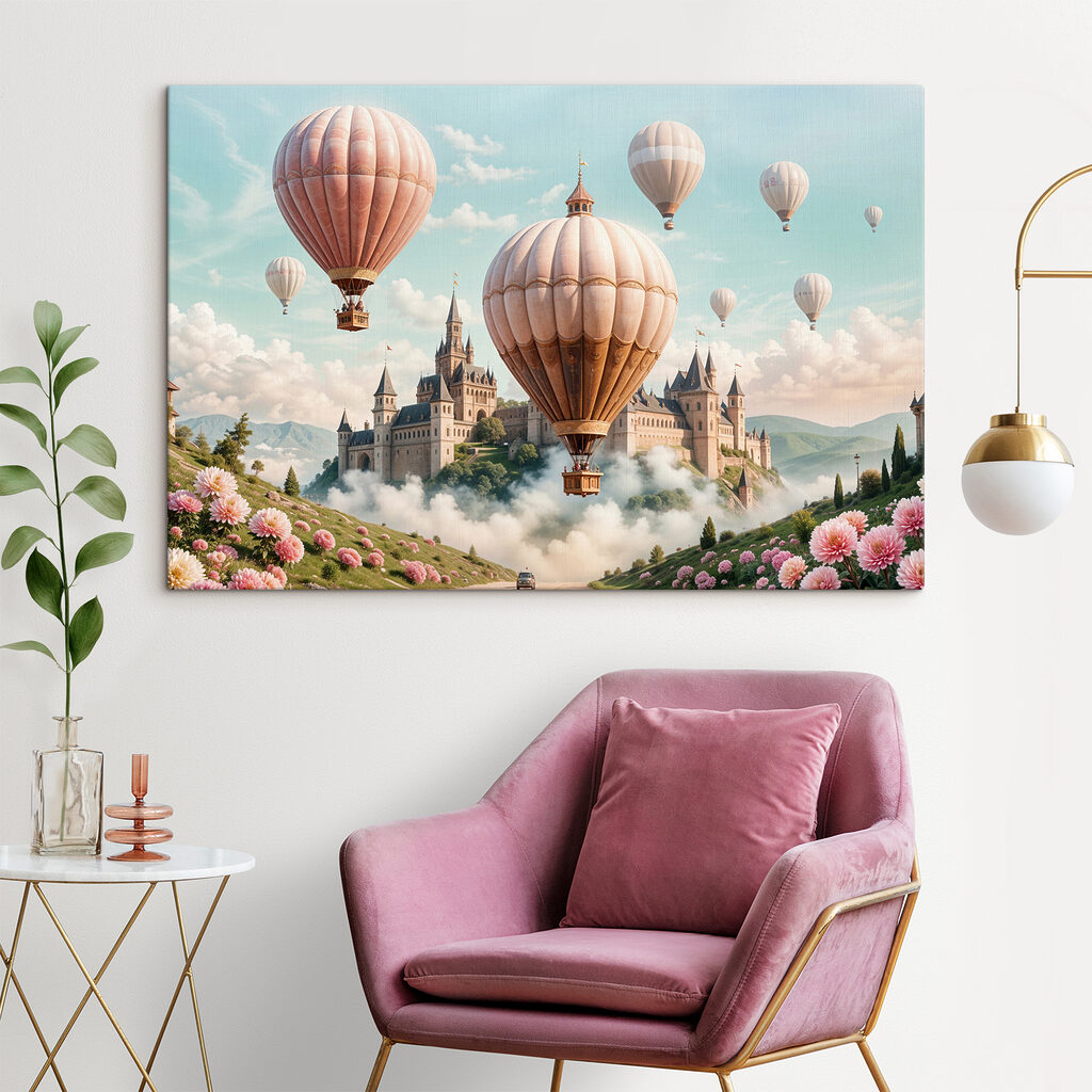 Globos sobre castillo soñado — interior 1