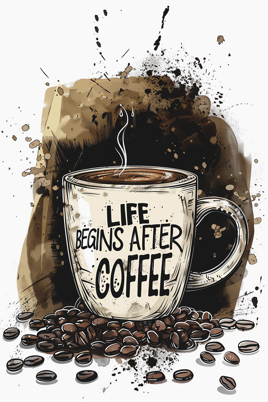 Todo empieza con café — diseño completo