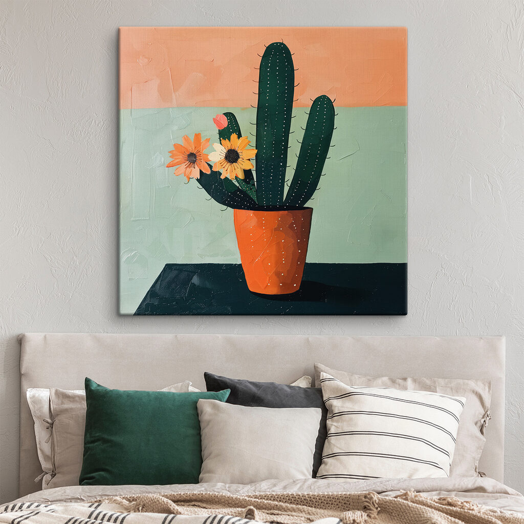 Cactus con flores naranjas — interior 1