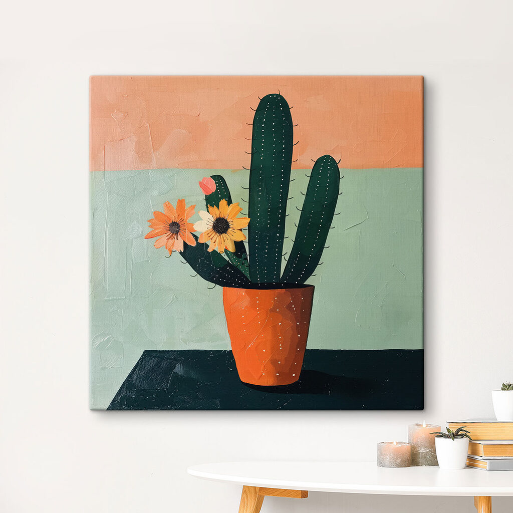 Cactus con flores naranjas — interior 3