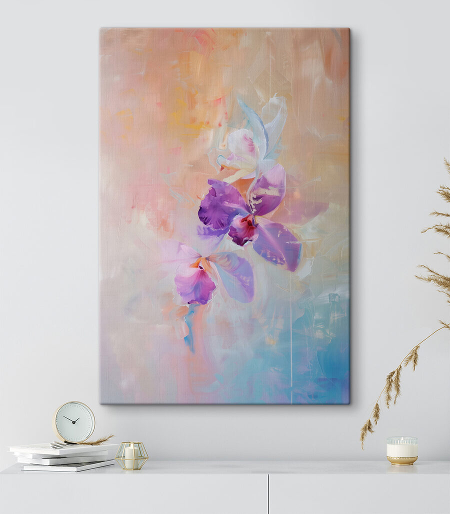 Orquídea en tono pastel — interior 1