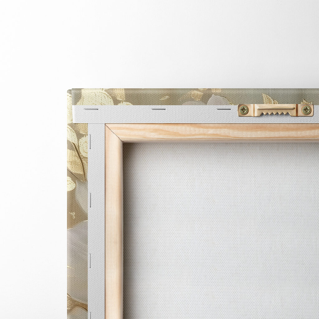 Flores crema con pintura — parte trasera
