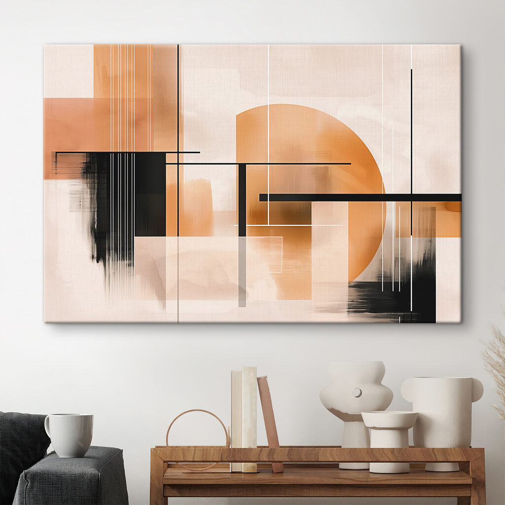 Círculo naranja entre líneas — interior 2