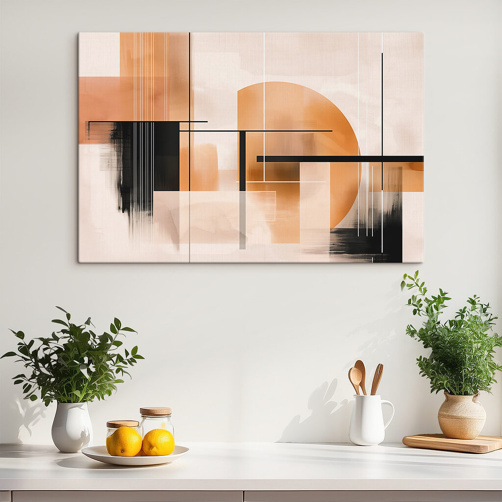 Círculo naranja entre líneas — interior 3