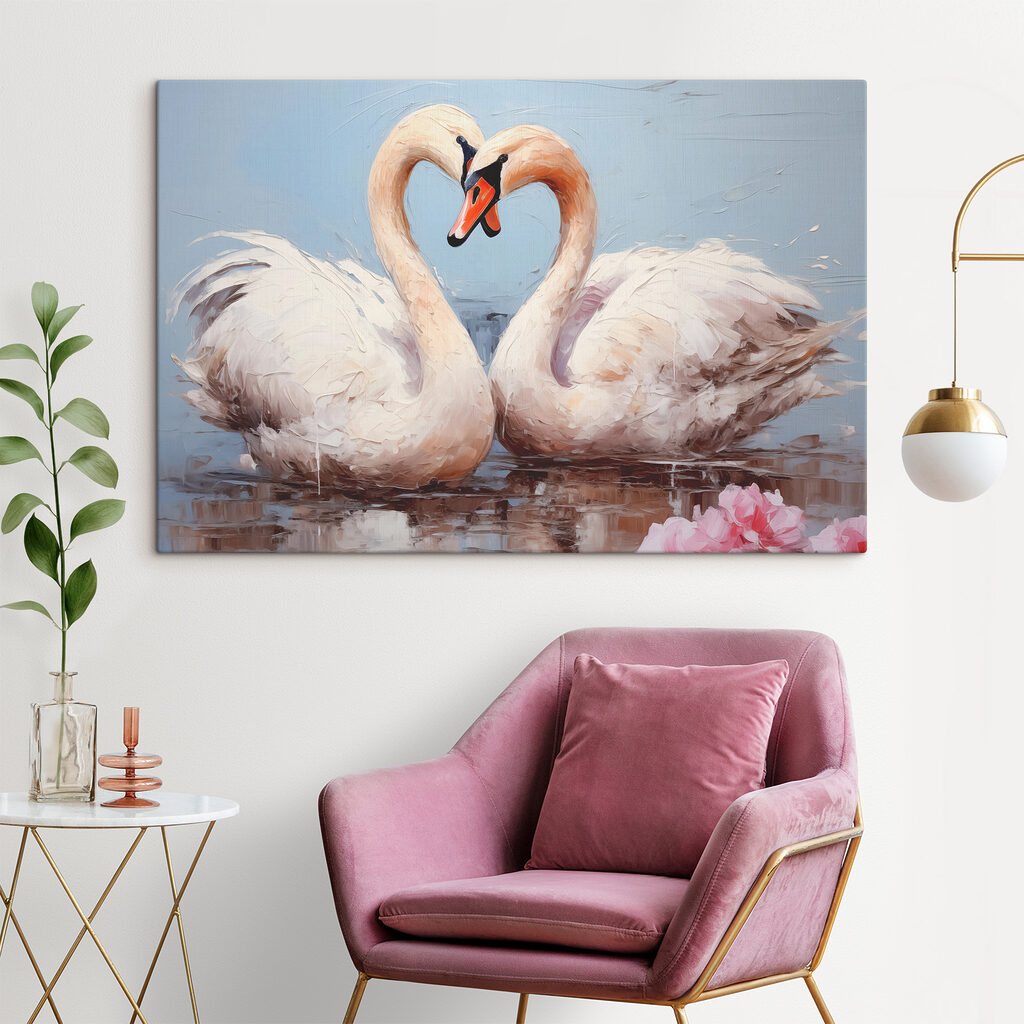 Cisnes forman un corazón — interior 1