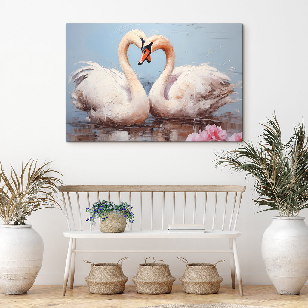 Cisnes forman un corazón — interior 2