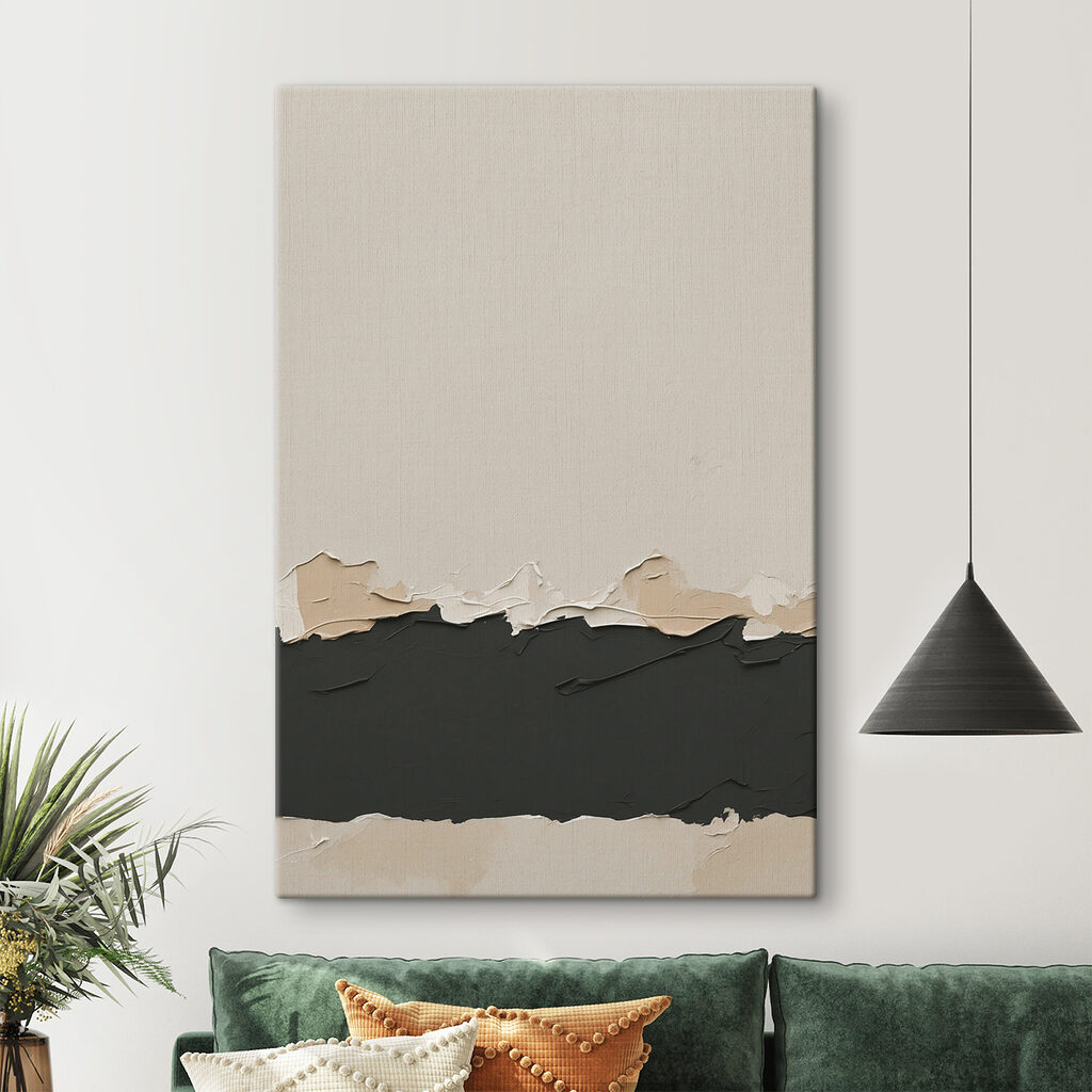 Banda oscura sobre beige — interior 1
