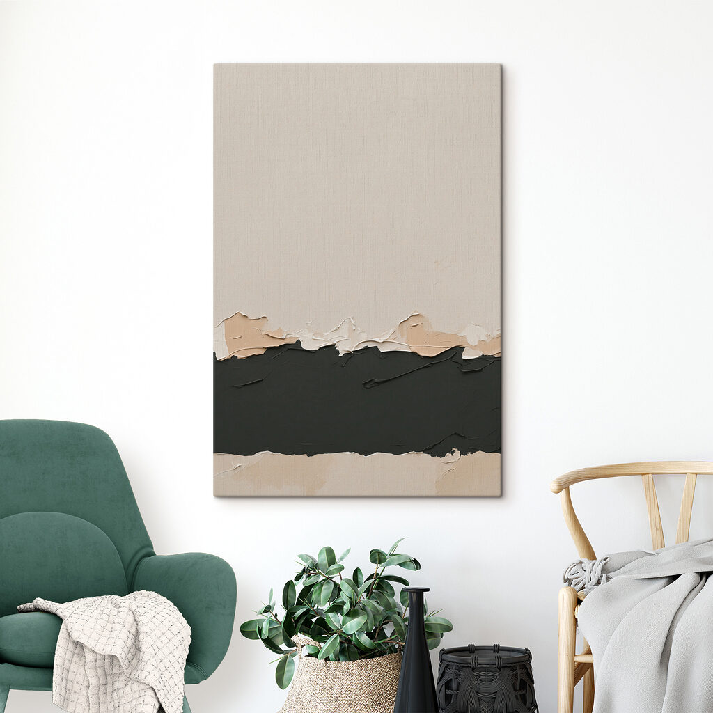 Banda oscura sobre beige — interior 2
