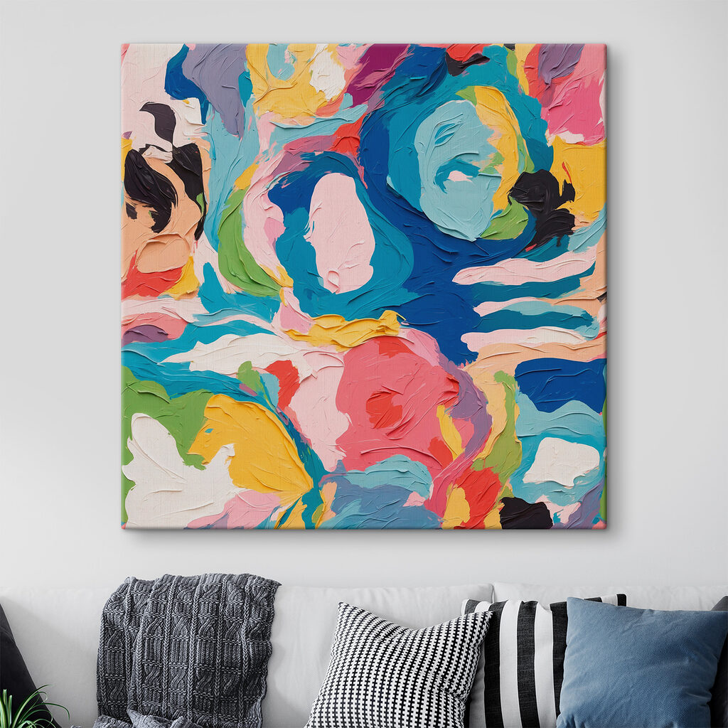 Colores que se enroscan en un interior