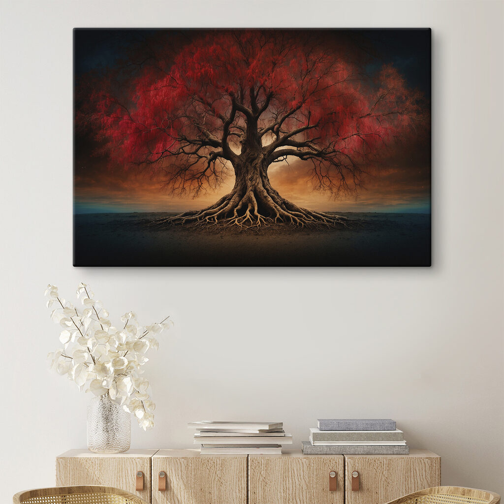 Árbol rojo de raíces — interior 2