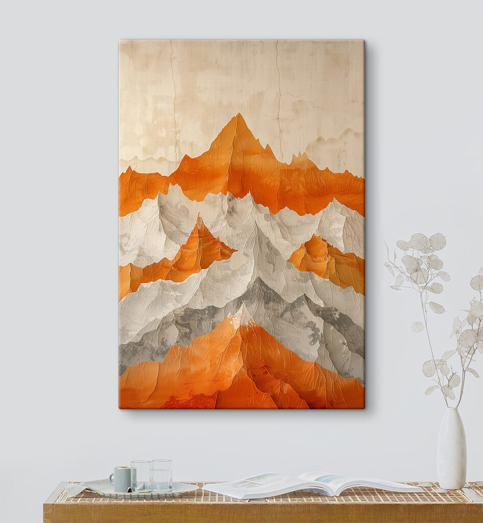 Cumbres naranjas en capas — interior 1