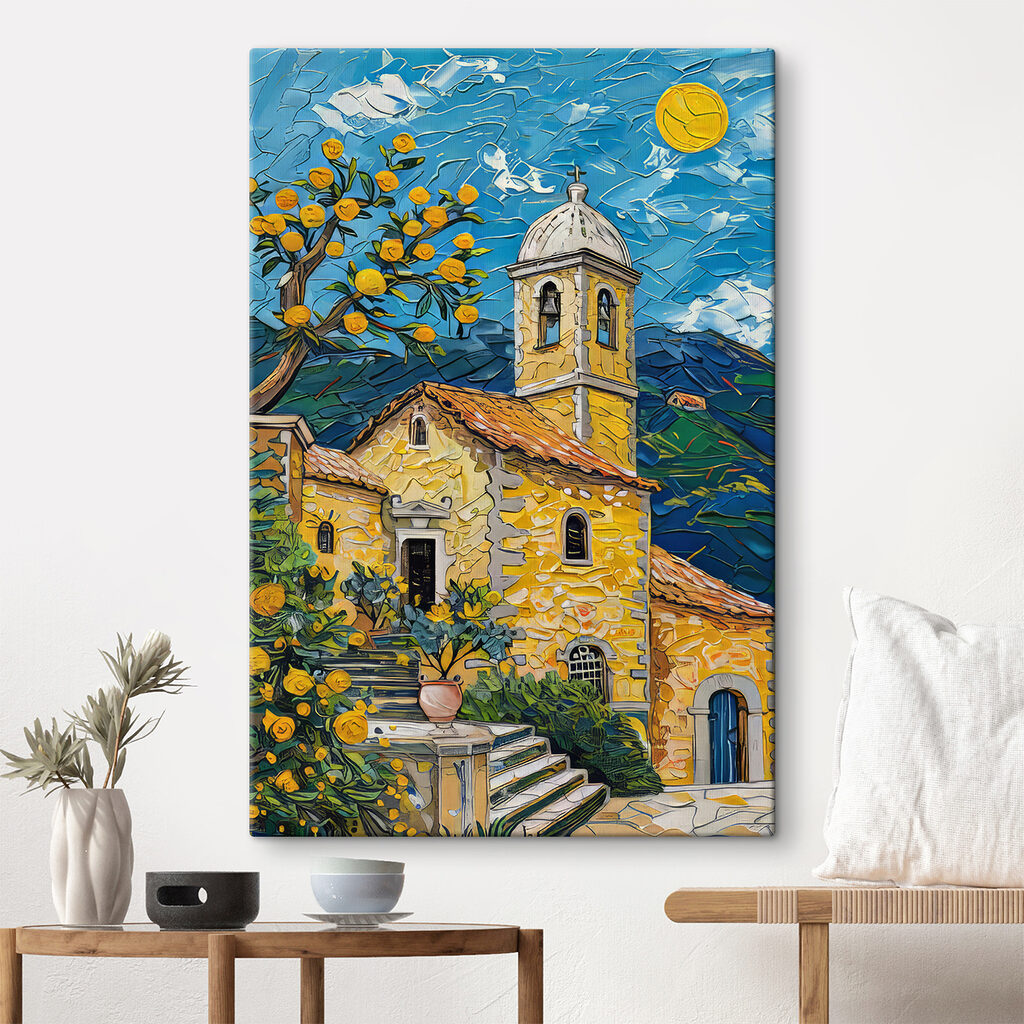 Capilla amarilla y estrellas — interior 1