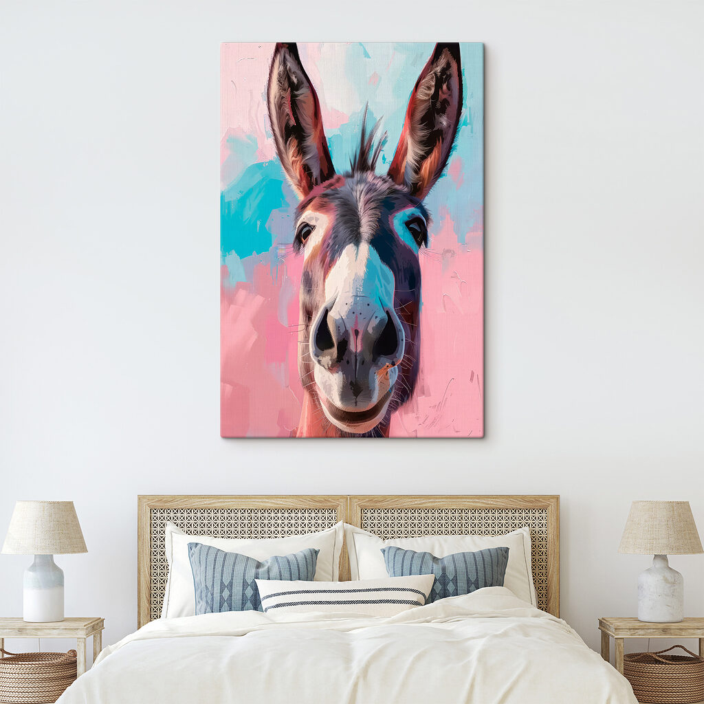 Burro sobre rosa — interior 2
