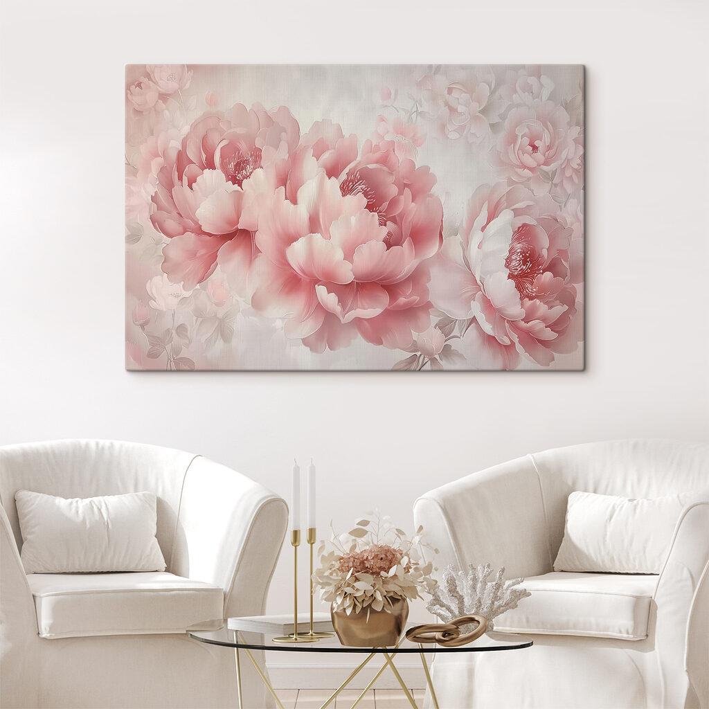 Peonías en rosa suave — interior 1