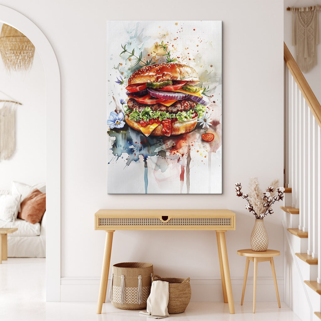 Hamburguesa en acuarela — interior 4
