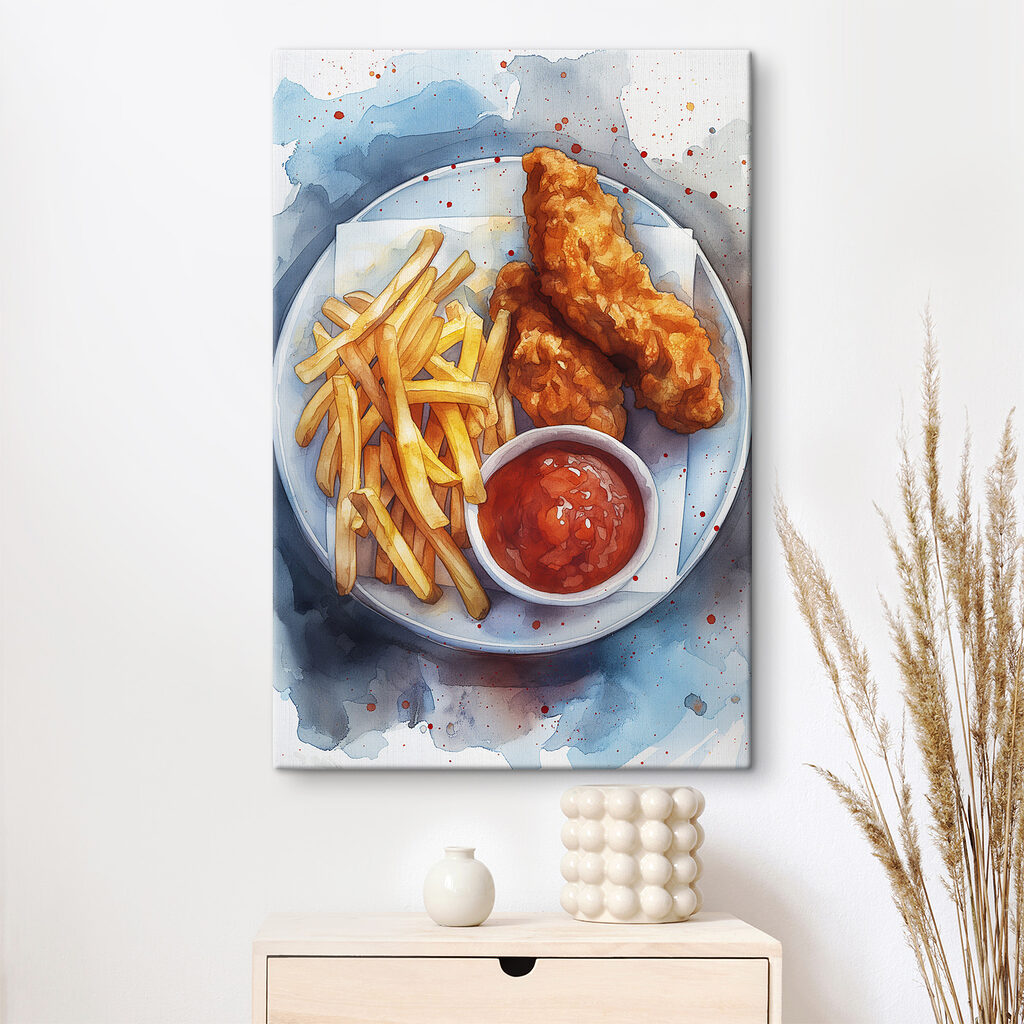 Pescado crujiente y patatas — interior 2