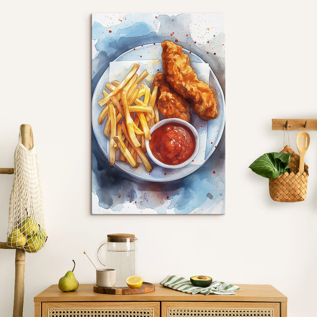 Pescado crujiente y patatas — interior 1