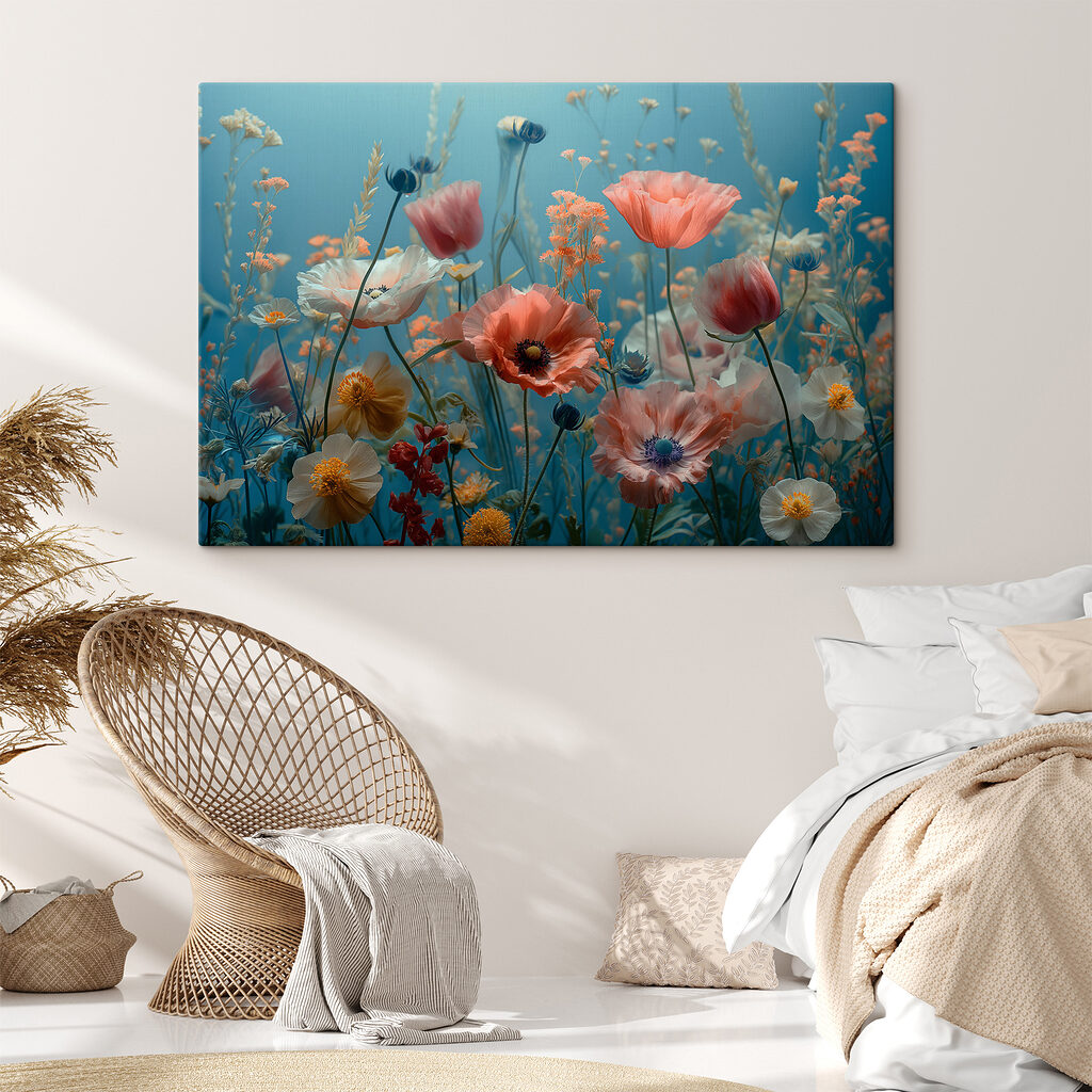 Amapolas bajo cielo turquesa — interior 2