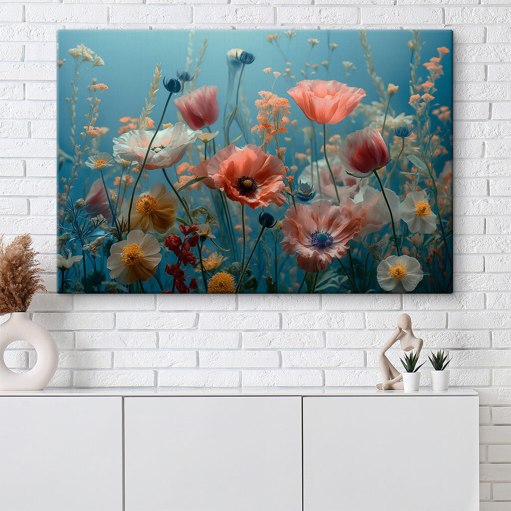Amapolas bajo cielo turquesa — interior 3