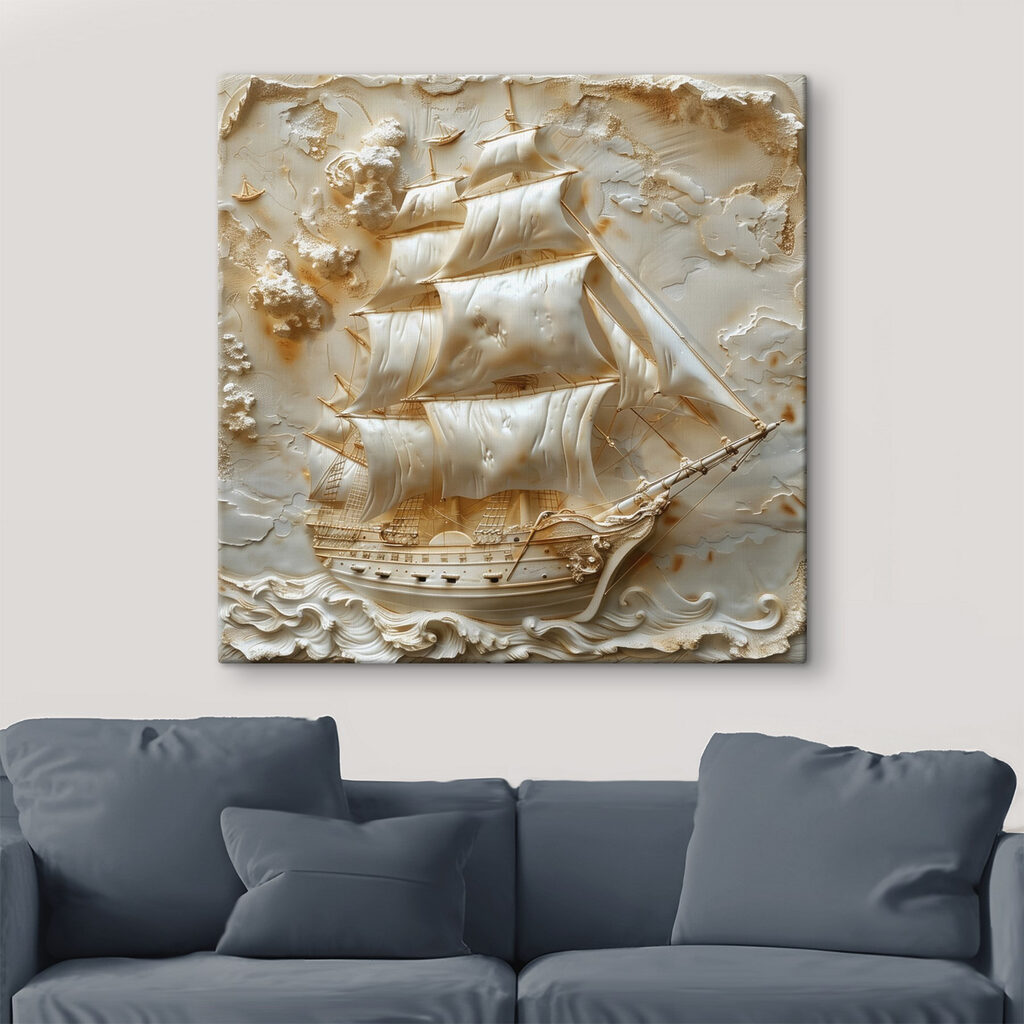 Velero entre olas blancas — interior 4