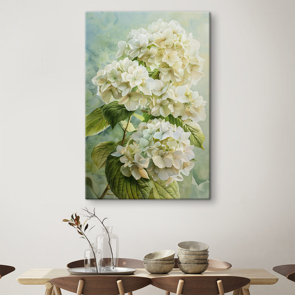 Hortensias en verde primavera — interior 3