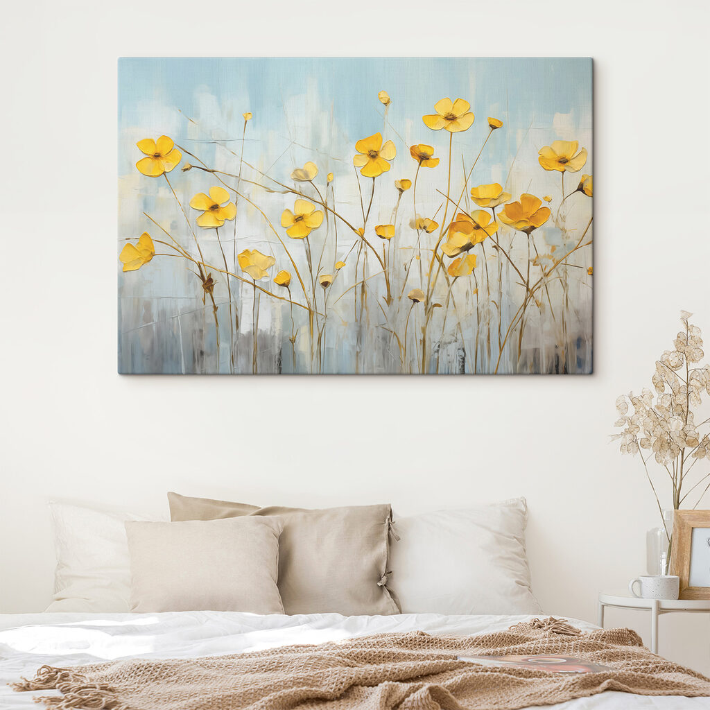 Flores amarillas en tallos — interior 1
