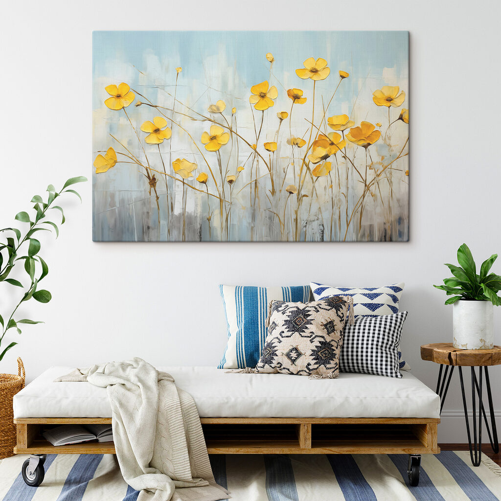 Flores amarillas en tallos — interior 2