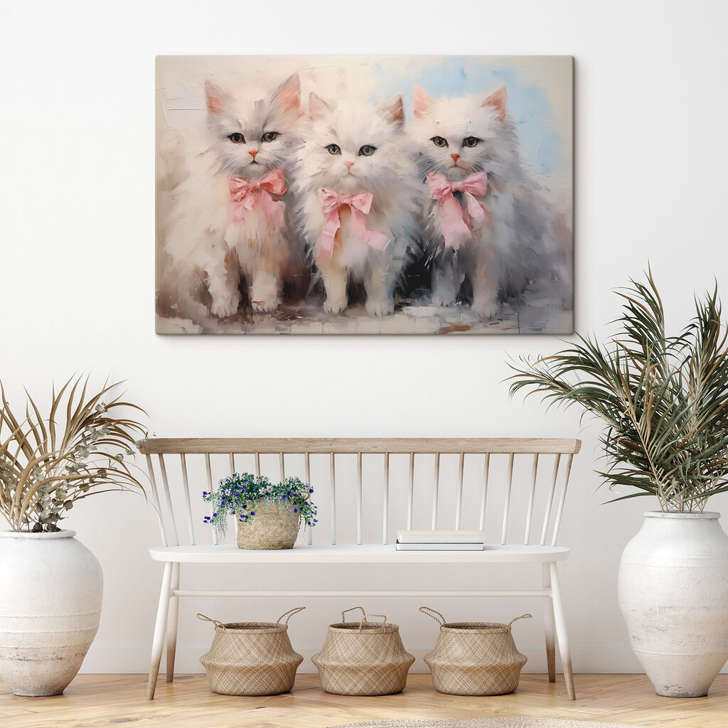 Gatitos con lazos rosas — interior 2