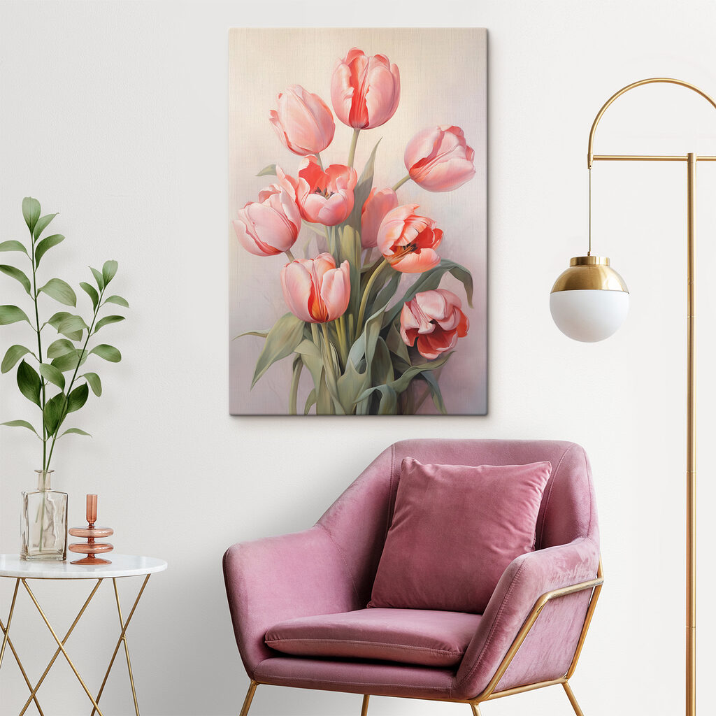Tulipanes rosas al abrirse — interior 2
