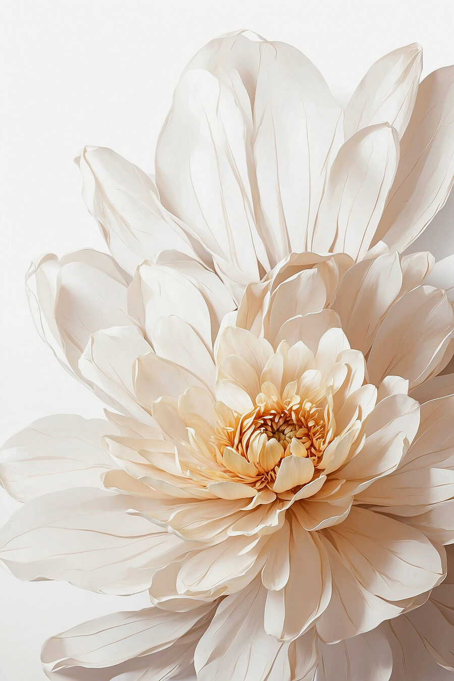 Luz de peonía blanca — diseño completo