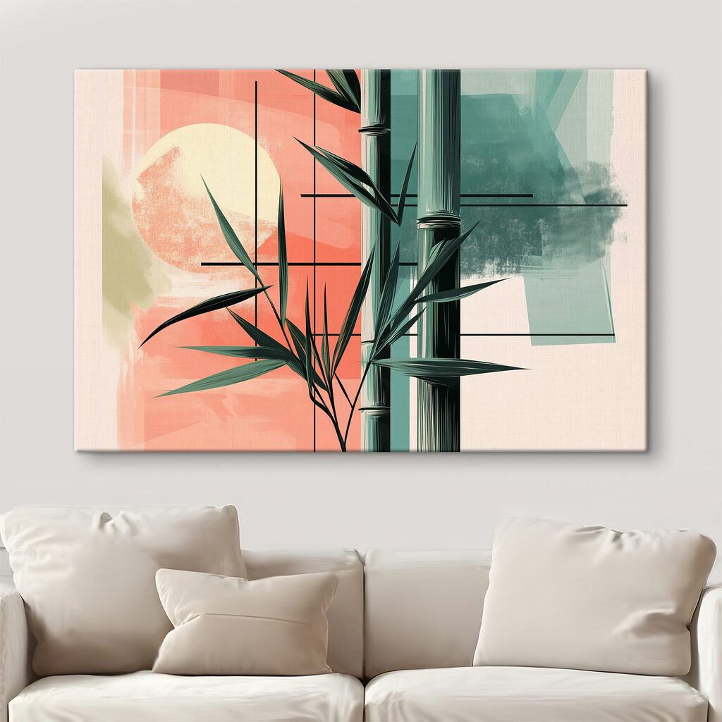 Bambú entre colores cálidos — interior 1