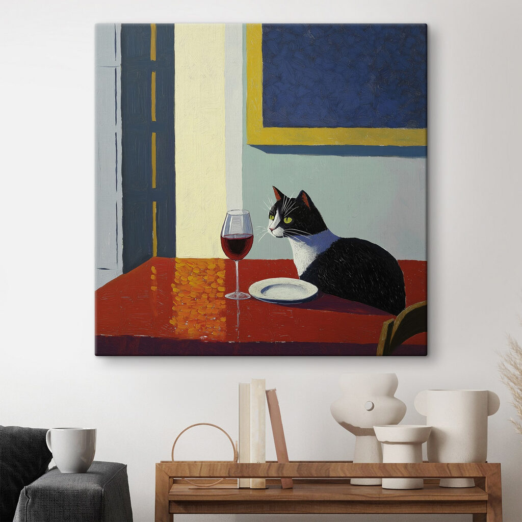 Gato junto al vino — interior 3