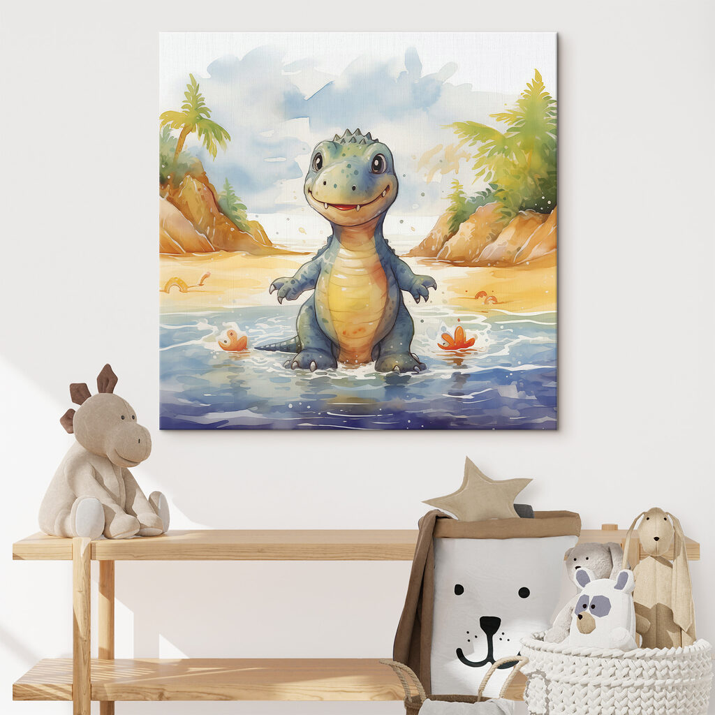 Dinosaurio en la playa — interior 1