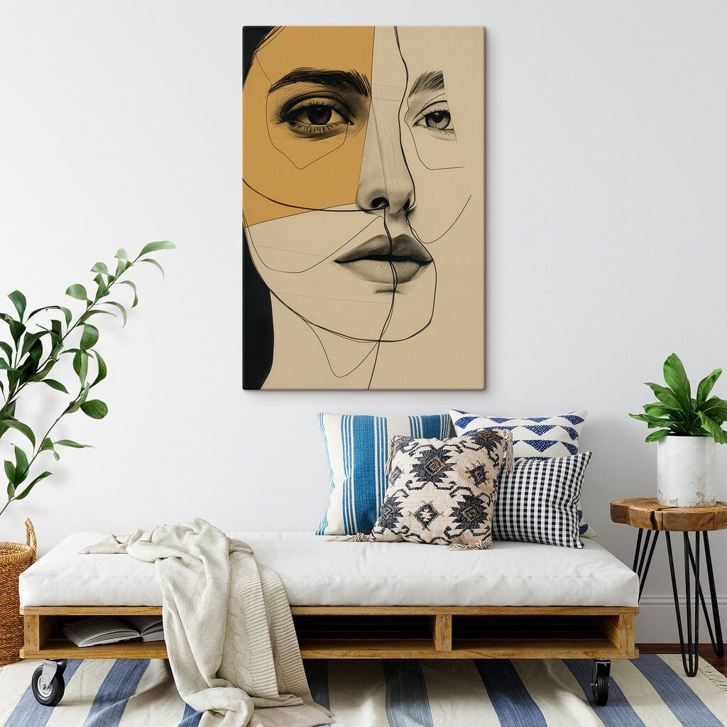 Rostro en campos ocres — interior 2