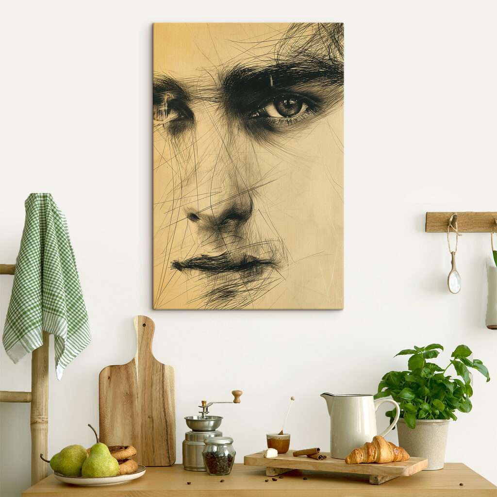 Mirada en carboncillo — interior 1