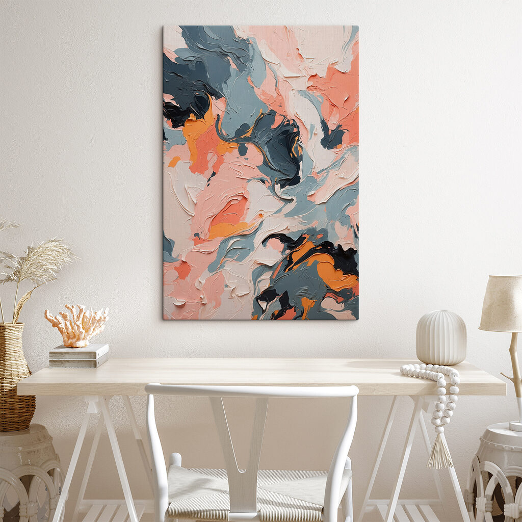 Trazos rosas en gris — interior 2