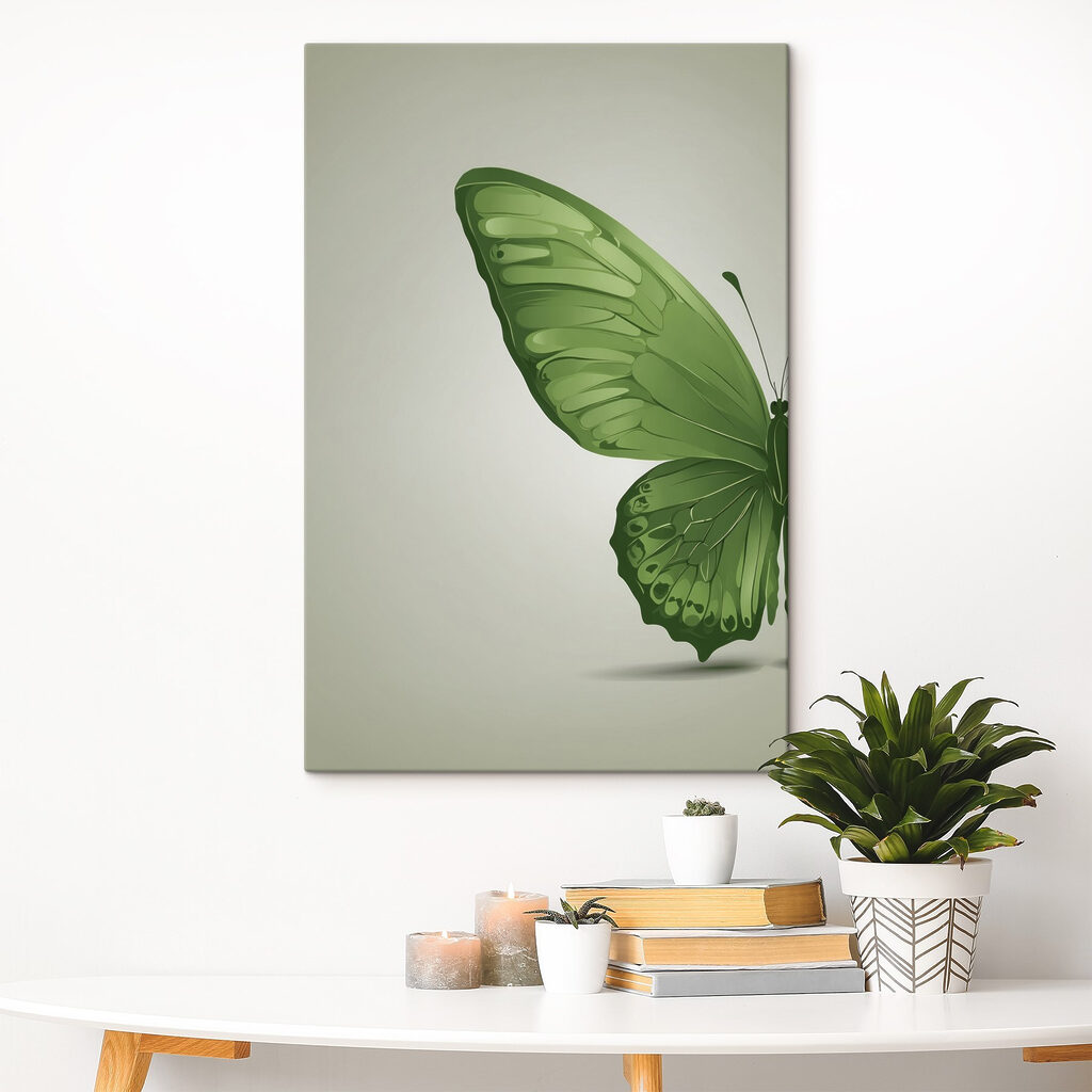 Ala verde sobre gris — interior 4