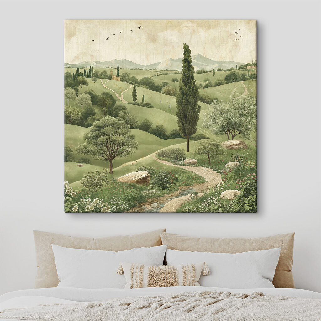Ciprés junto a caminos — interior 1