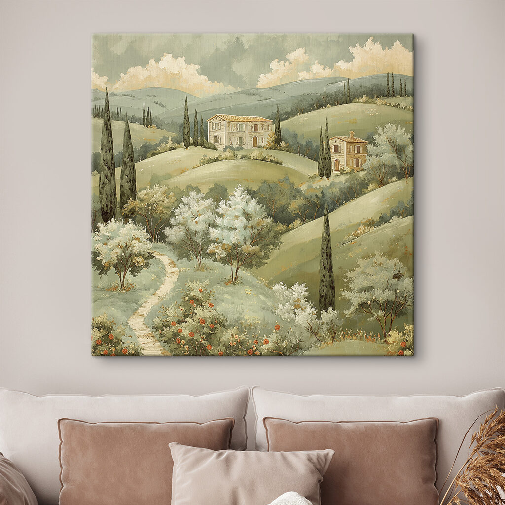Casas en colinas floridas — interior 1